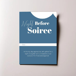 Convites Noite Antes do Design Azul Soiree Pastel