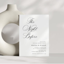 Convites noite antes do janto de ensaio de caligrafia negra