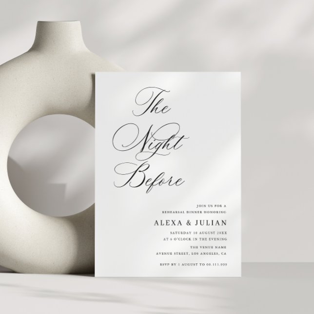 Convites noite antes do janto de ensaio de caligrafia negra (Criador carregado)