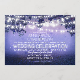 Convites noite azul e luz do jardim casamento russo