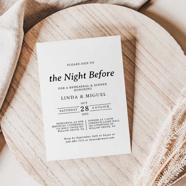 Convites Noite Branca Formal Antes Do Janto De Ensaio (Criador carregado)
