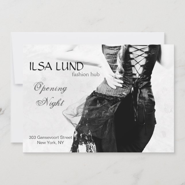 Convites Noite da inauguração da loja da forma (Frente)