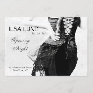 Convites Noite da inauguração da loja da forma