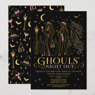 Convites Noite das Bruxas das Garotas de Halloween