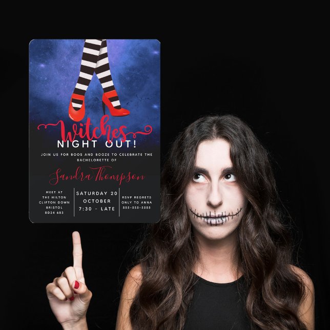 Convites Noite das Bruxas Festa de Solteira de Halloween (Criador carregado)