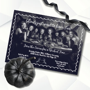 Convites Noite das Bruxas saem Halloween Bruxas Vintage