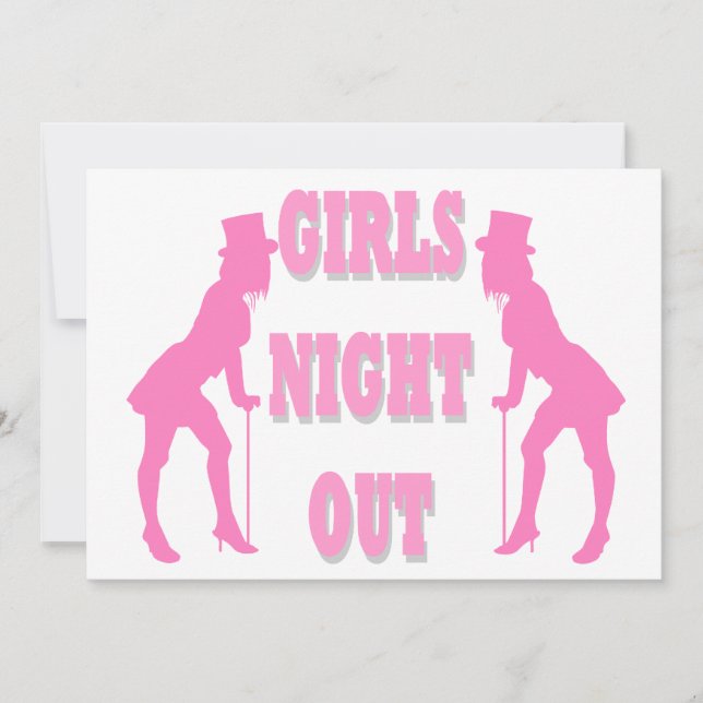 Convites Noite das garotas fora (Frente)