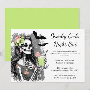 Convites Noite das Meninas do Halloween Partido Spooktail