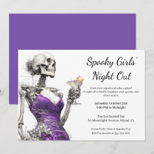 Convites Noite das Meninas do Halloween Partido Spooktail