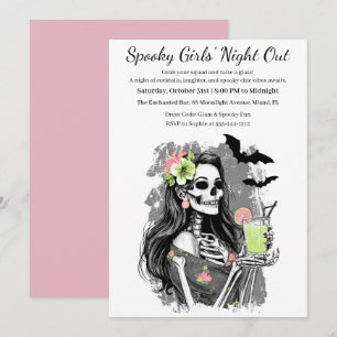 Convites Noite das Meninas do Halloween Partido Spooktail