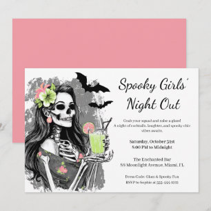 Convites Noite das Meninas do Halloween Partido Spooktail