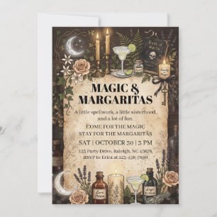 Convites Noite das Meninas Inspirada em Magia Prática