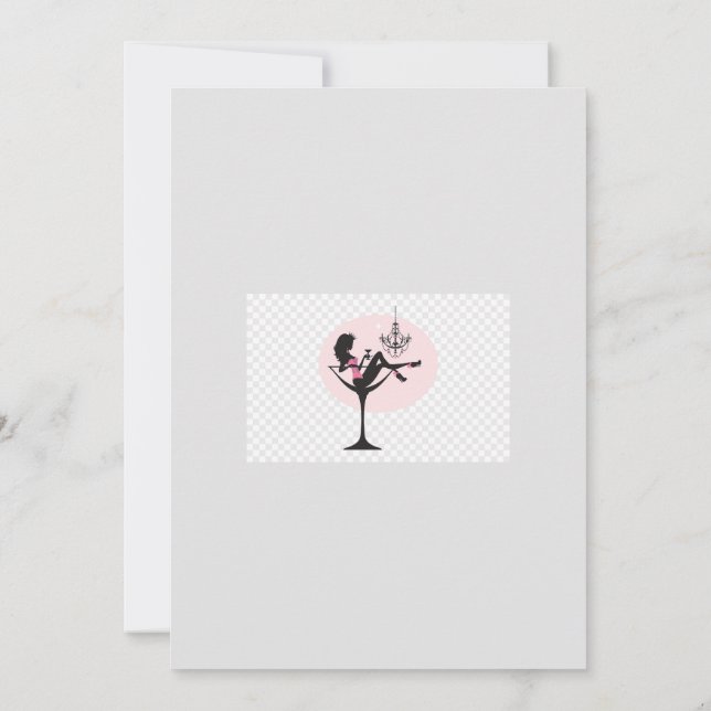 Convites Noite das Senhoras (Cartão estilo retrô) (Verso)