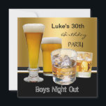 Convites Noite de Beer Boys em Festas de aniversário de 30<br><div class="desc">Festa de aniversário de 30 anos masculino Beer Boys Night Out,  21ruas,  40º,  50º 60º,  homens</div>