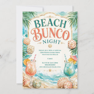 Convites Noite de Bunco na Praia