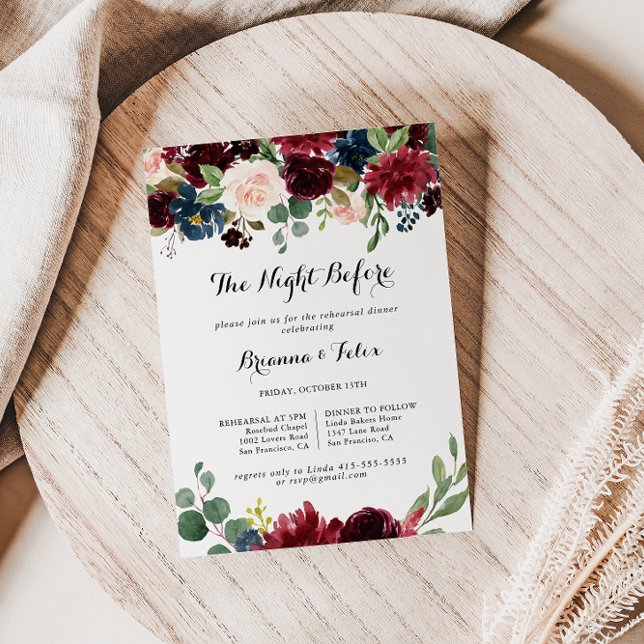 Convites Noite de Caligrafia do outono antes do Janta de en (Criador carregado)