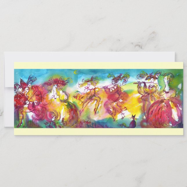 Convites NOITE DE CARNIVAL creme (Frente)