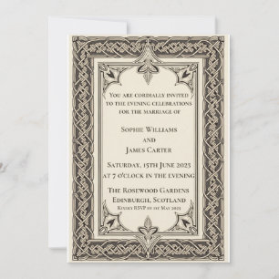 Convites Noite de Casamento com Nó Celta Escocês