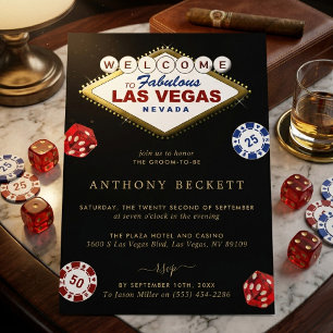 Convites Noite de Cassino de Las Vegas Despedida de Solteir