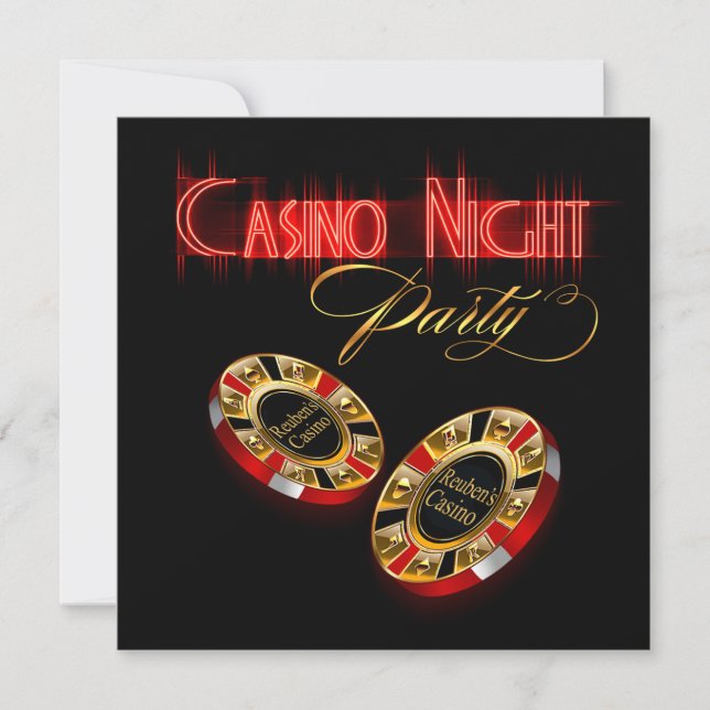 Convites Noite de Cassino de Vegas ME PEÇA PARA COLOCAR SEU (Frente)