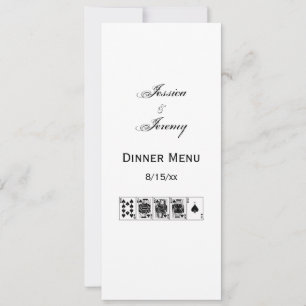 Convites Noite de Cassino Poker Royal Straight Flush Espada