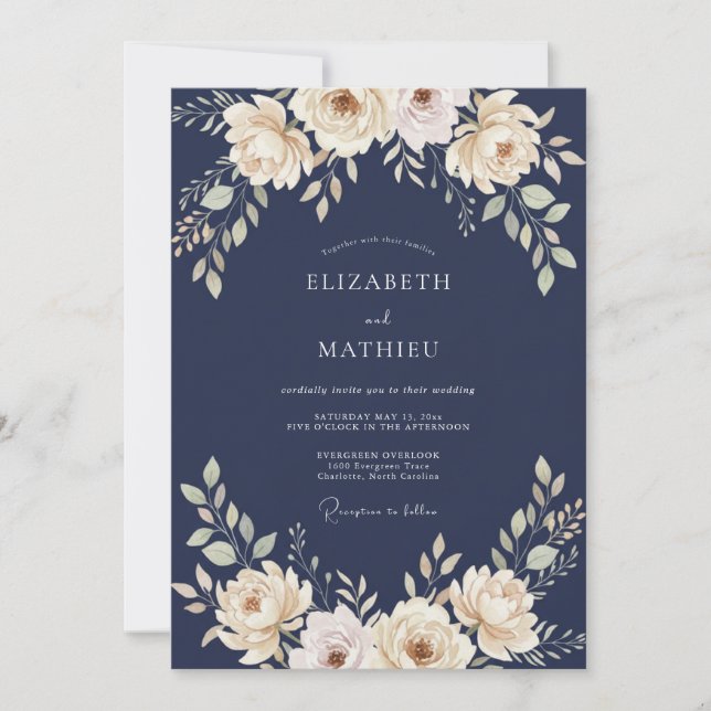 Convites Noite de Champanhe Pétala Casamento (Frente)