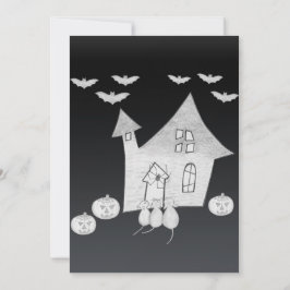 Convites Noite de Dia das Bruxas com Casa Assombrada, Morce