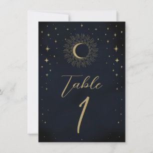 Convites Noite de Estrelas Douradas Número da Mesa de Explo