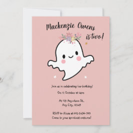 Convites Noite de Fantasma Rosa-Rosa-Gelado