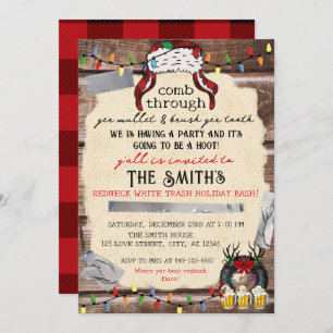 Convites Noite de Feriado Branco do Redneck