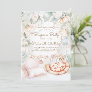 Convites Noite de Festa de aniversário de soneca Aniversári