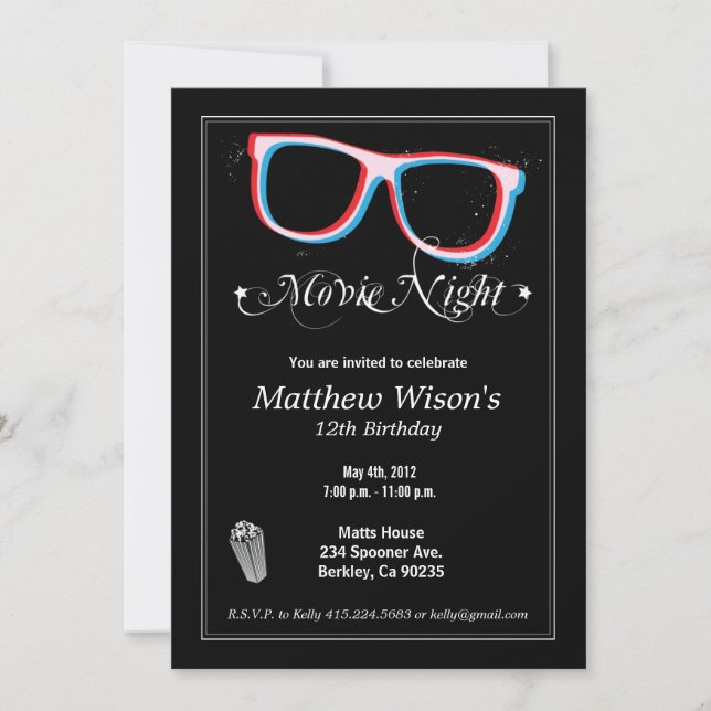 Convites Noite de Filme (Frente)