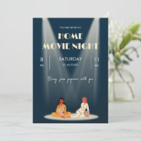 Noite de Filme em Casa Legal Panfleto Escuro