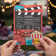 Noite de Filme Vermelho Festa de Aniversário para