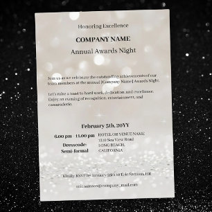 Convites Noite de gala de premiação de negócios da empresa 