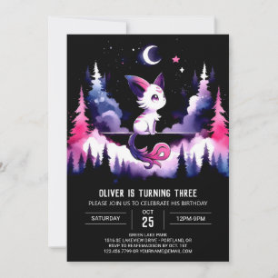 Convites Noite de Gato Doce Minimalista