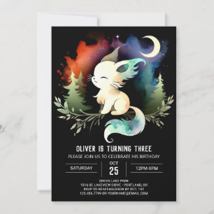 Convites Noite de Gato Mínimo Bonito