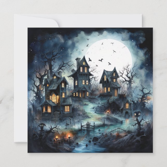 Convites 👻 🎉 Noite De Ghouls Em: Um Soiree Spooktacular!  (Frente)