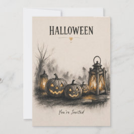 Convites Noite de Halloween de Máscaras e Mistério • Vertic