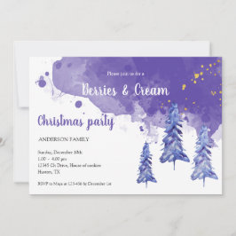 Convites Noite de Inverno com Frutas de Natal e Creme