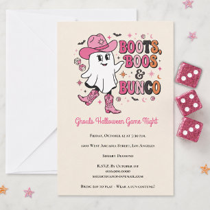 Convites Noite de Jogos das Garotas de Bunco no Halloween