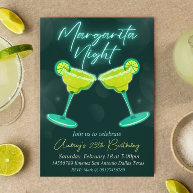 Convites Noite de Margarita  (Margarita Night Invitation)