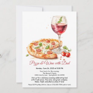 Convites Noite de Pizza e Vinho – Jantar de Dia dos Pais