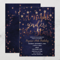 Noite de Púrpura e Ouro Sob as Estrelas Céu Celest