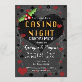 Convites Noite do Casino da Festa de Natal | Las Vegas