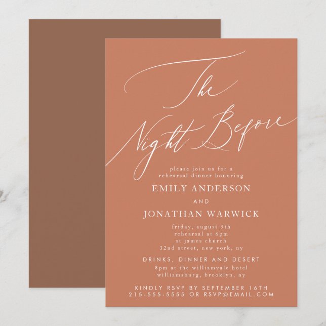 Convites Noite do Deserto Antes do Janto de ensaio (Frente/Verso)