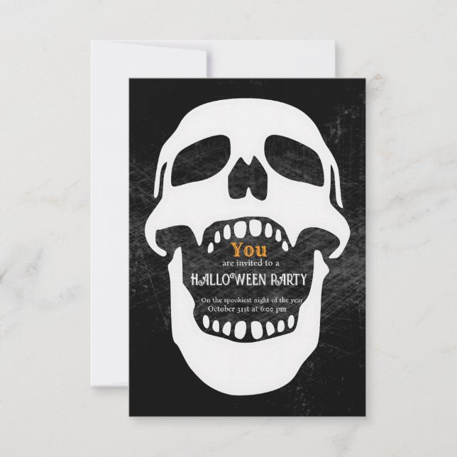 Convites Noite Eclipsada: Um Soirée Halloween Assombrante (Frente)