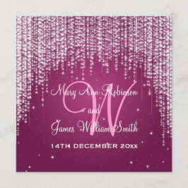 Convites Noite Elegante Dazzle Berry Pink