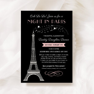 Convites Noite em Paris Dança do Pai com a Filha