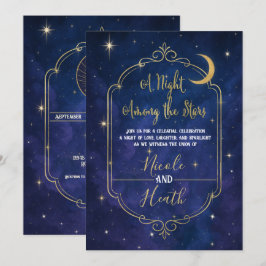 Convites Noite Entre as Estrelas Céu Celestial Casamento 